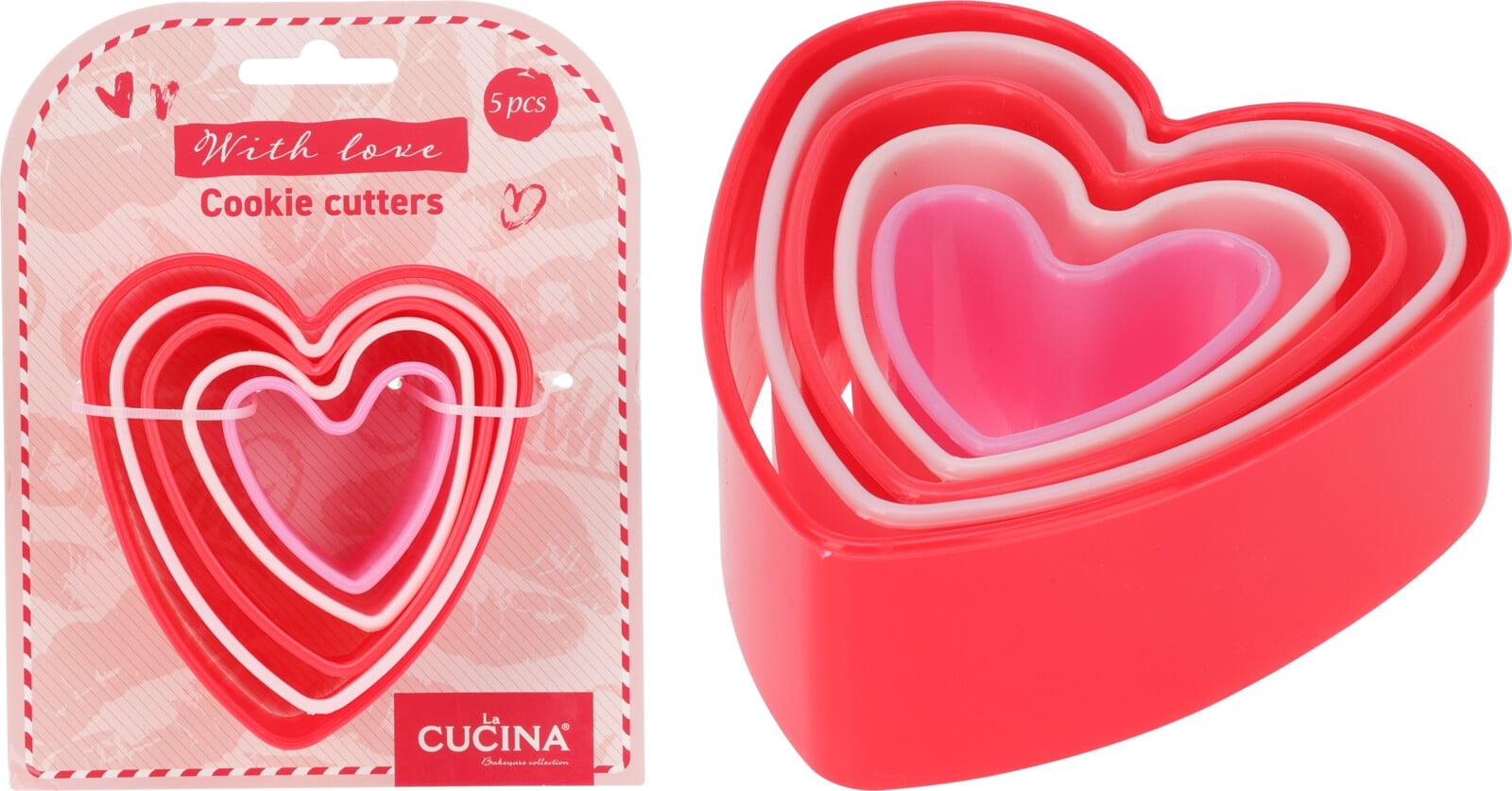 Форми за сладки Hearts 5 части