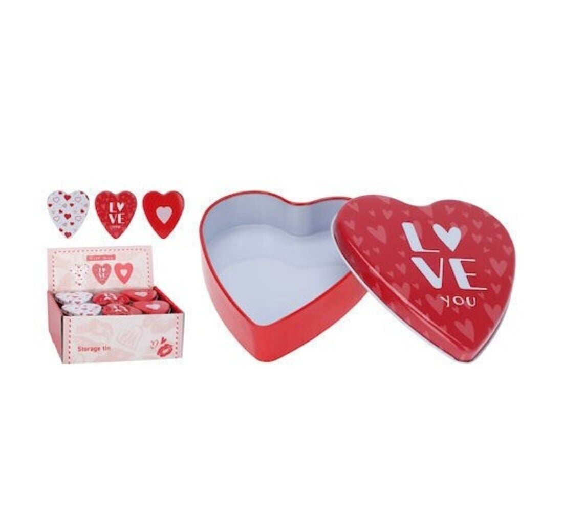 Кутия за съхранение Heart 9.5х11х2см микс