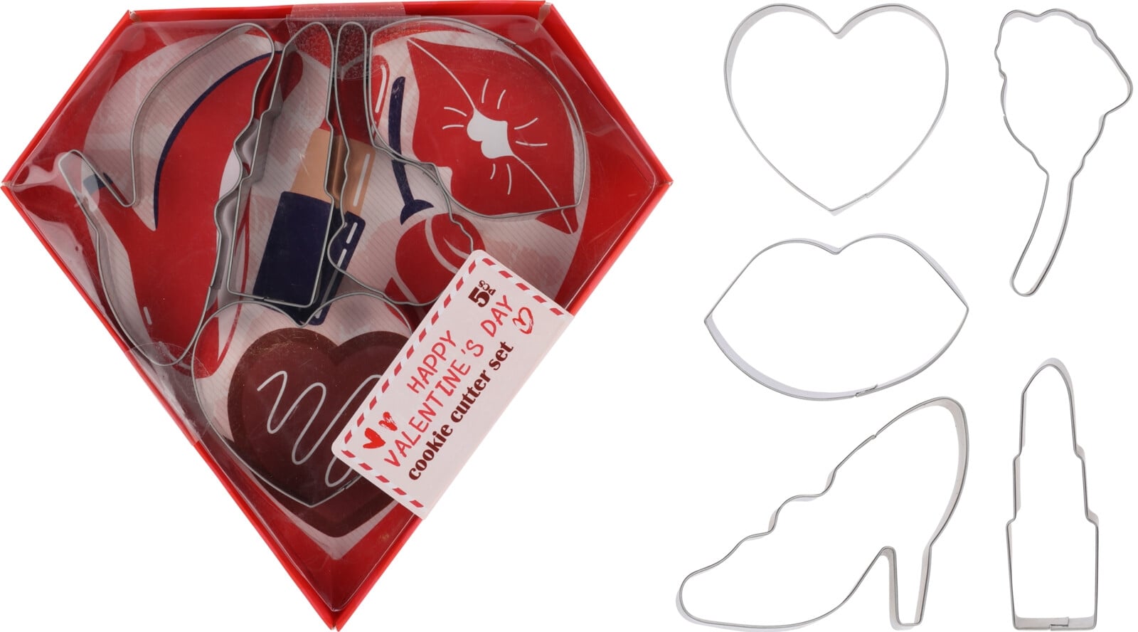 Форми за бисквитки Valentine 5 части