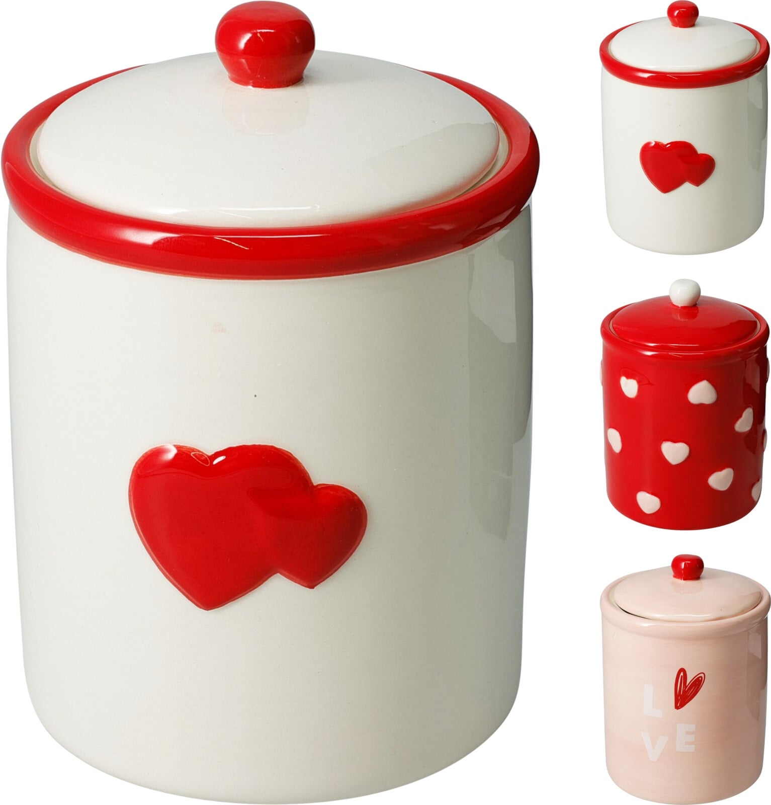 Буркан с капак Valentine 600мл микс