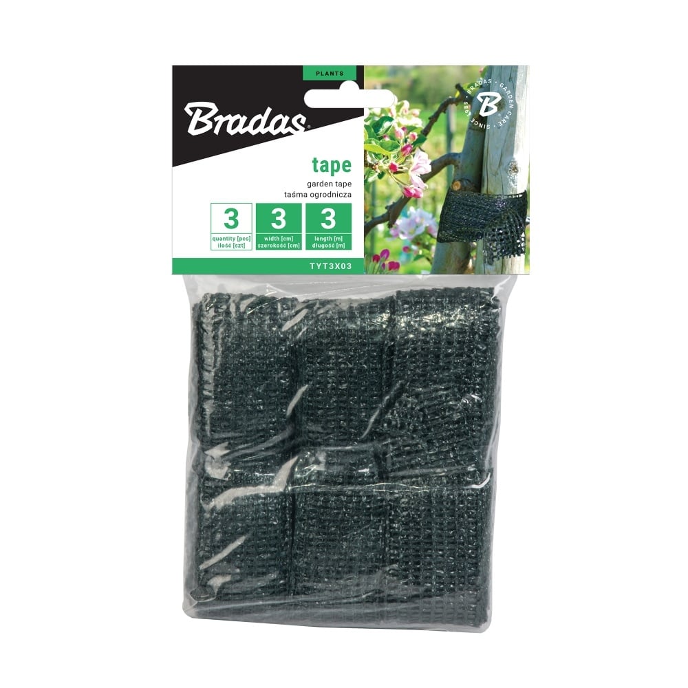 Градинска лента за връзване Bradas 3см x 3м / 3 броя 