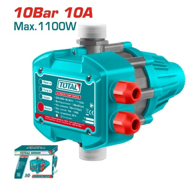 Автоматичен пресостат TOTAL WPS101, 10 Bar, 1"x1"
