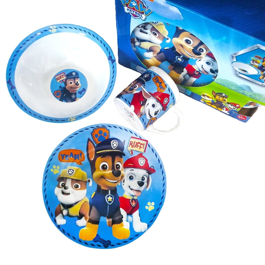 Детски порцеланов сервиз за хранене Paw Patrol 3 части 