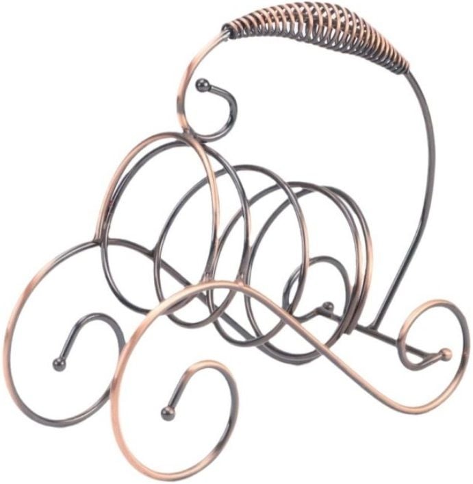 Поставка за бутилка с дръжка Rose Gold Spiral