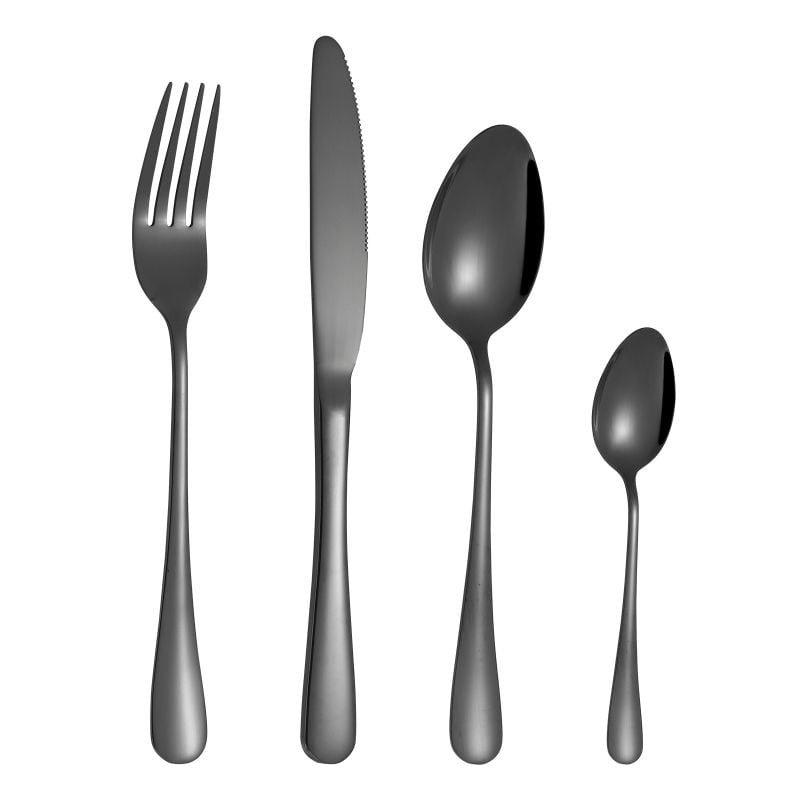 Прибори за хранене Morello Classic Black 24 части