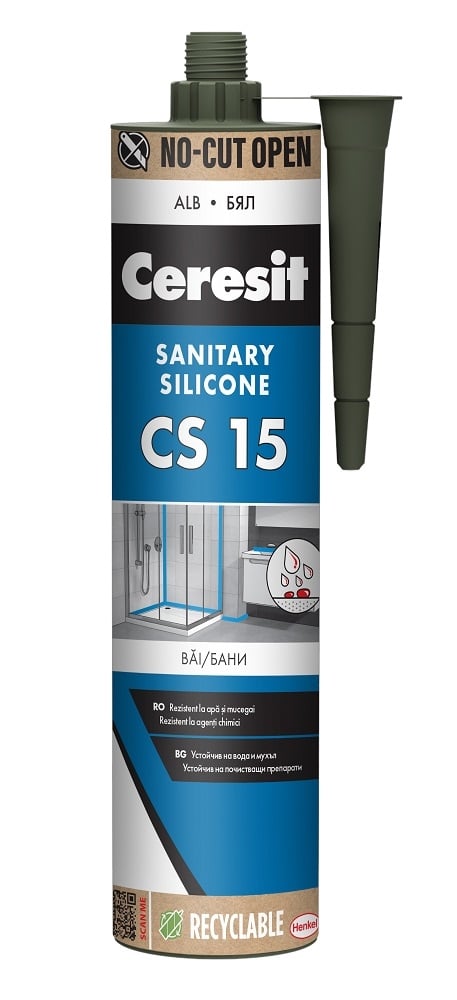 Санитарен силикон Pattex Ceresit CS15 INNO Premium бял 280 мл