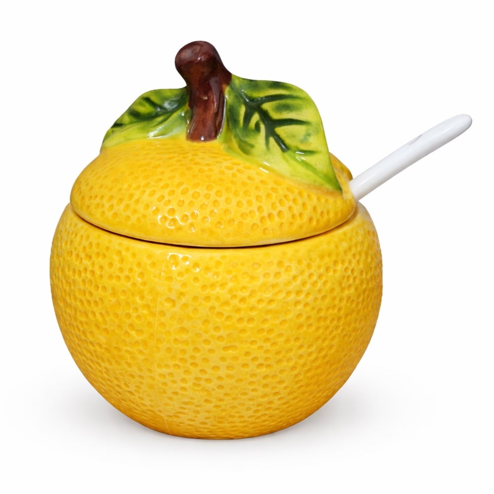 Захарница с лъжичка Lemon 31727 / 10х12х10см