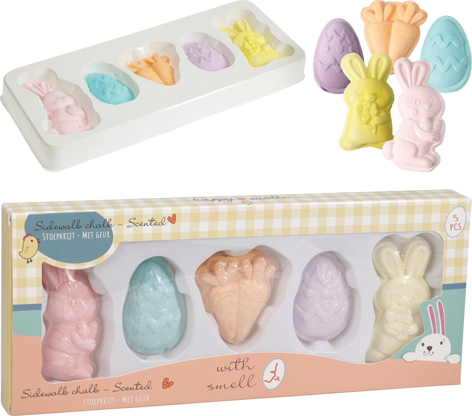Комплект ароматизирани тебешири Easter 5 броя
