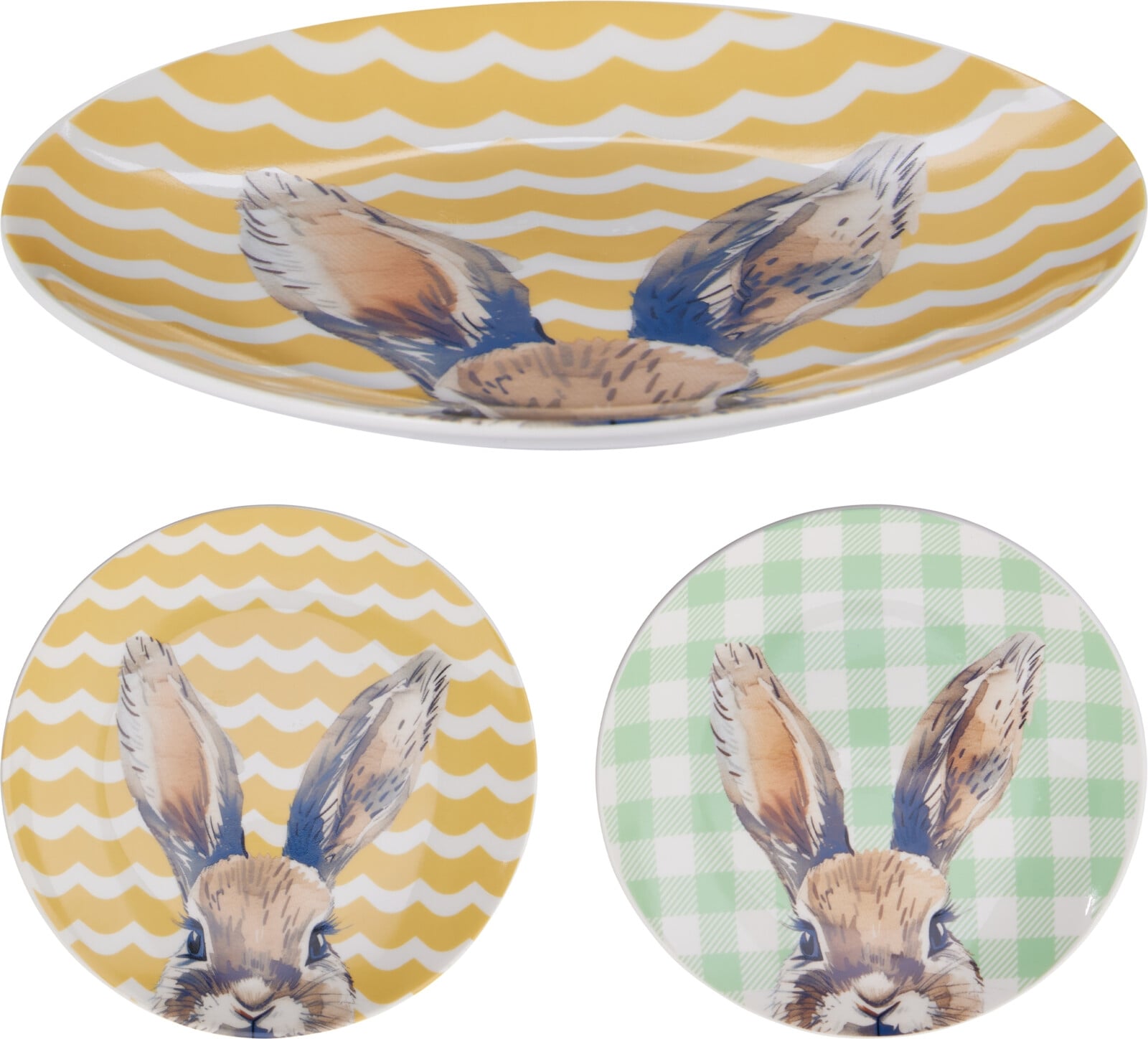 Великденска чиния Rabbit 19см микс