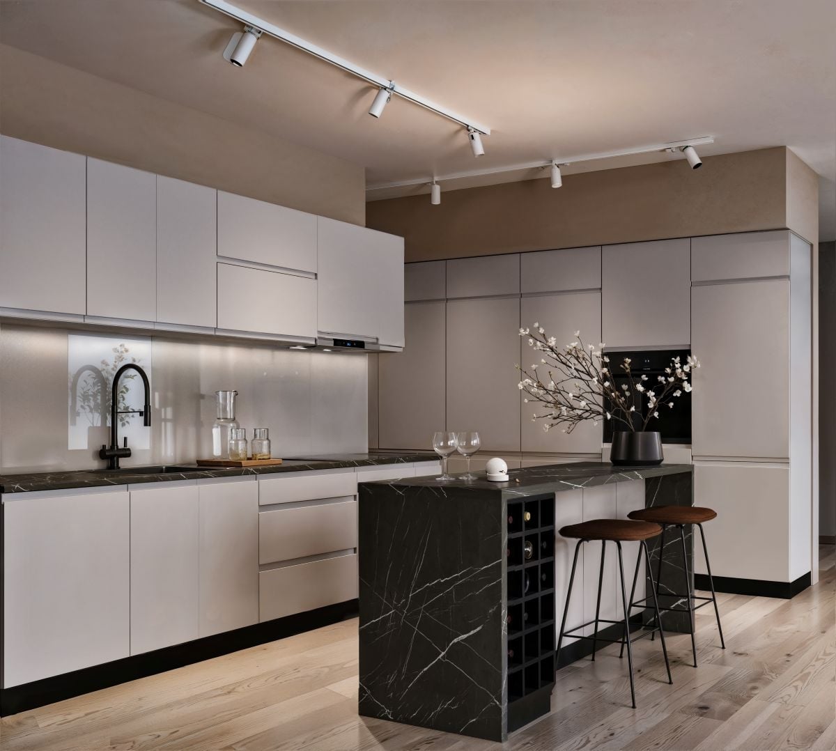 Долен шкаф с една врата Aura D50 бял