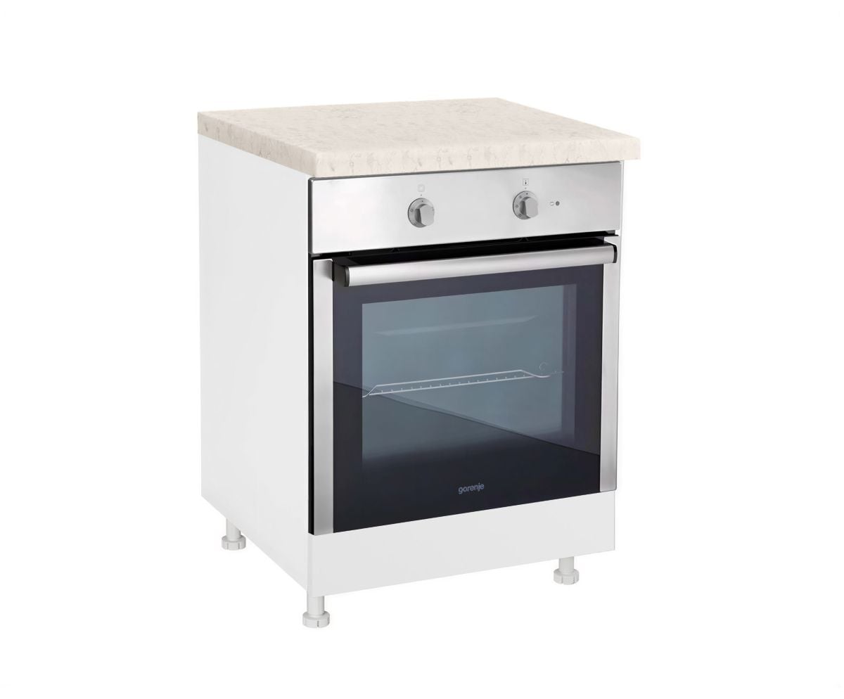 Долен шкаф за фурна за вграждане Aura D60 R бял