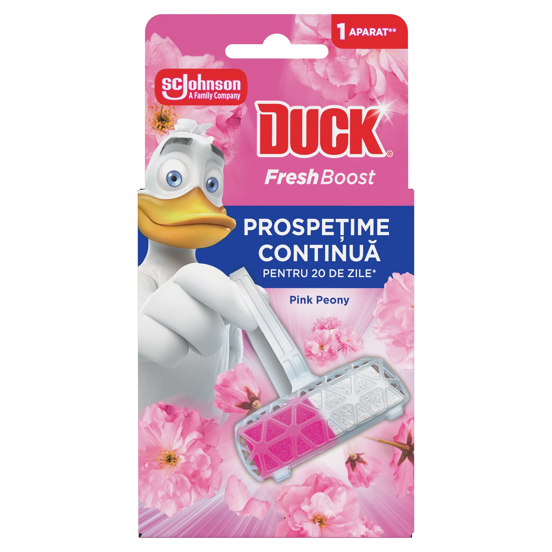 Тоалетно блокче Duck Fresh Boost Pink Peony