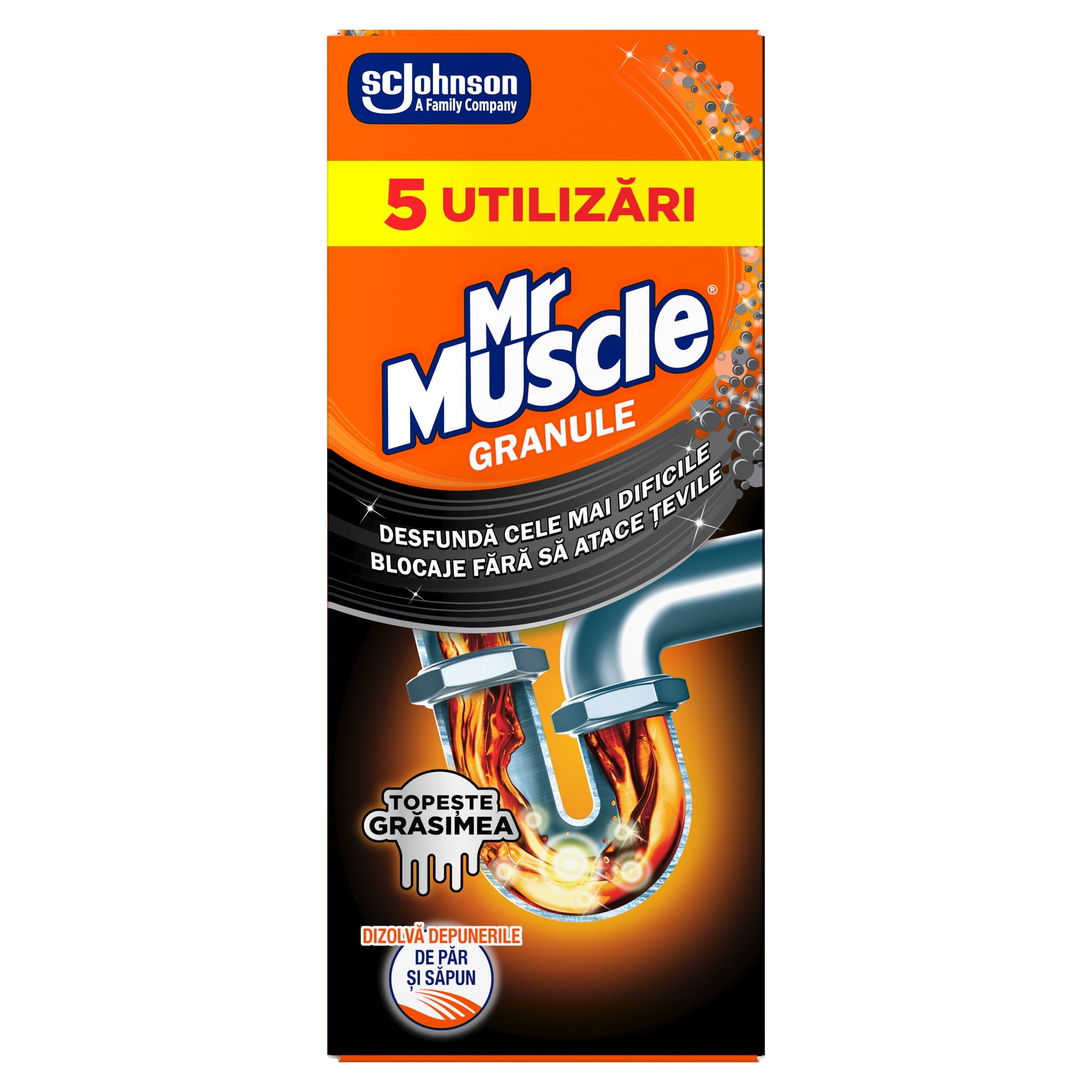 Гранули за отпушване на канали Mr. Muscle 5 дози 250г