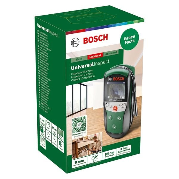 Акум. инспекционна камера BOSCH UniversalInspect, 1.5-V,с 4 батерии, аксесоари и