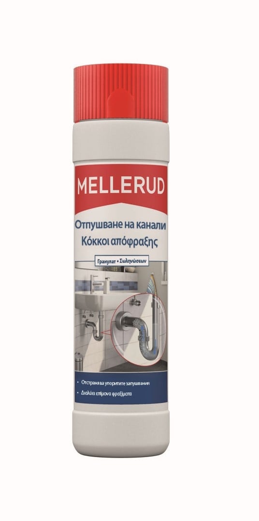 Гранулат за отпушване на канали Mellerud 600 г