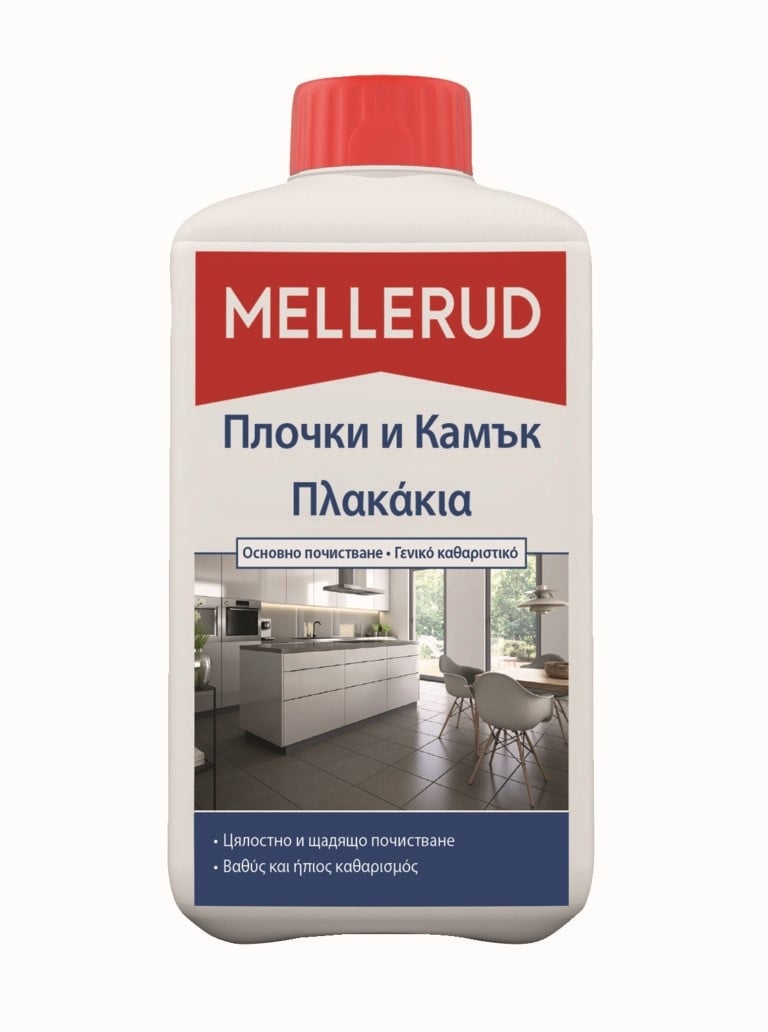 Препарат за почистване на плочки и естествен камък Mellerud 1 л
