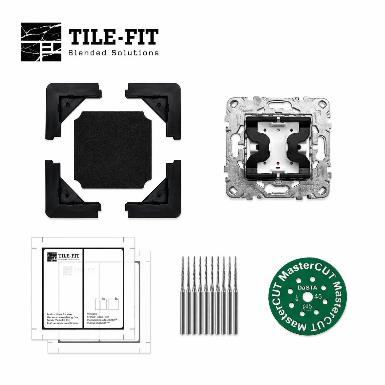 Комплект за скрит монтаж на ел. ключ под плочка (единичен) Tile-Fit El Switch