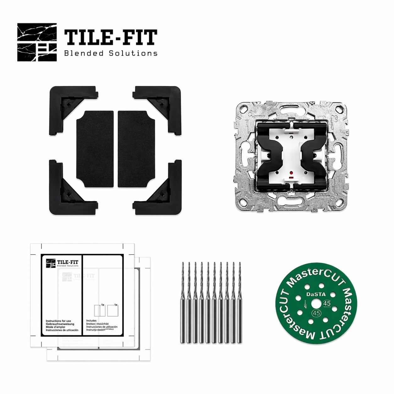Комплект за скрит монтаж на ел. ключ под плочка (двоен) Tile-Fit El Switch