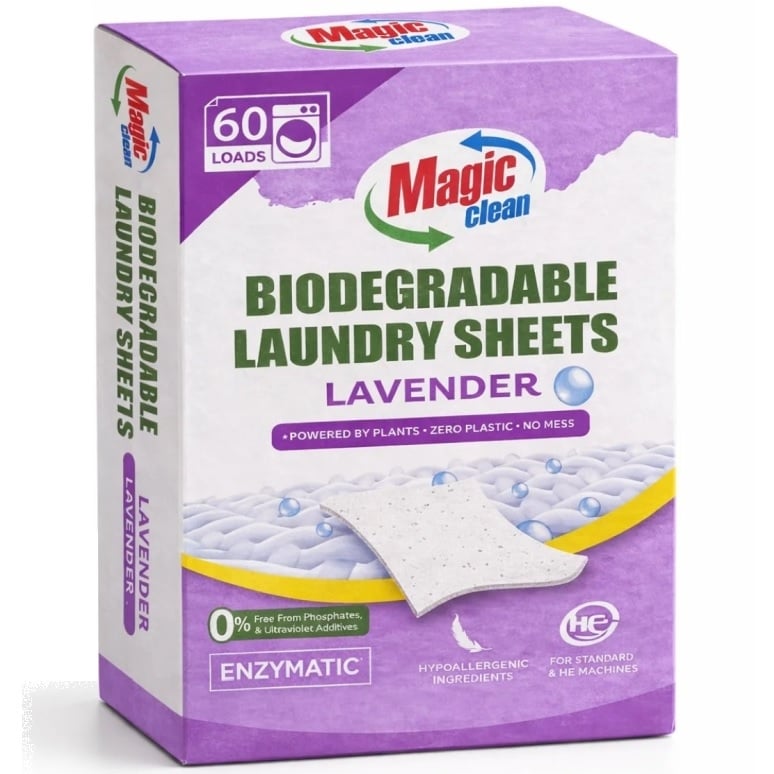 Препарат за пране / листчета Magic Clean Lavender 60 броя
