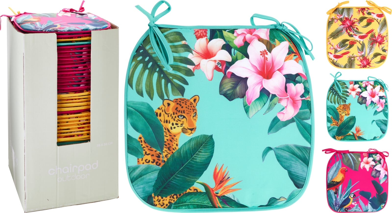 Възглавница за стол Tropic 38х38см микс