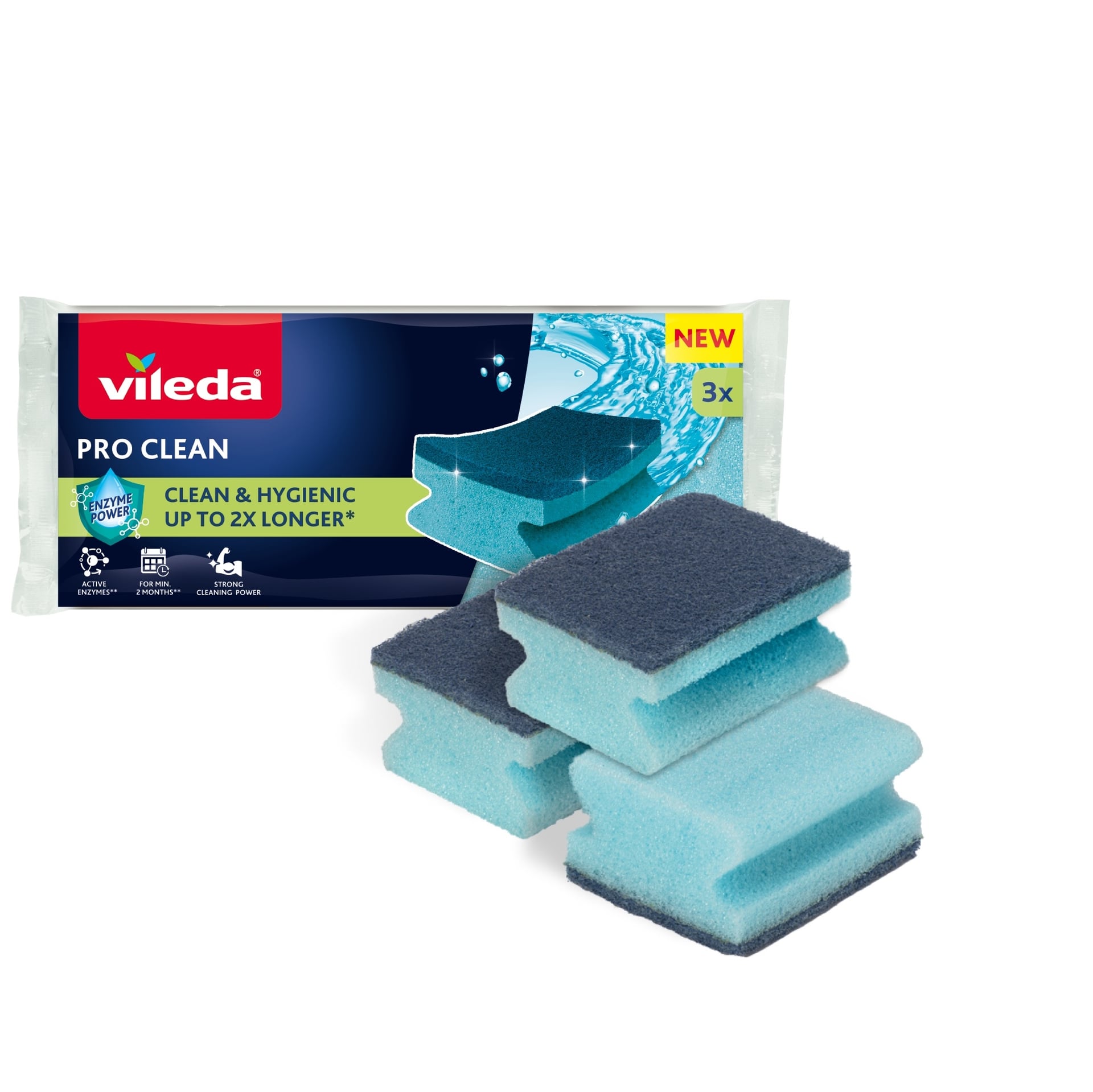 Кухненска гъба Vileda Pro Clean 3 броя 