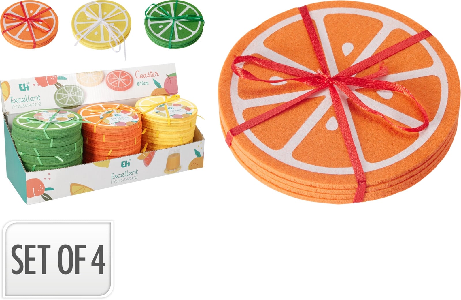 Комплект подложки за чаша Citrus 4 броя микс