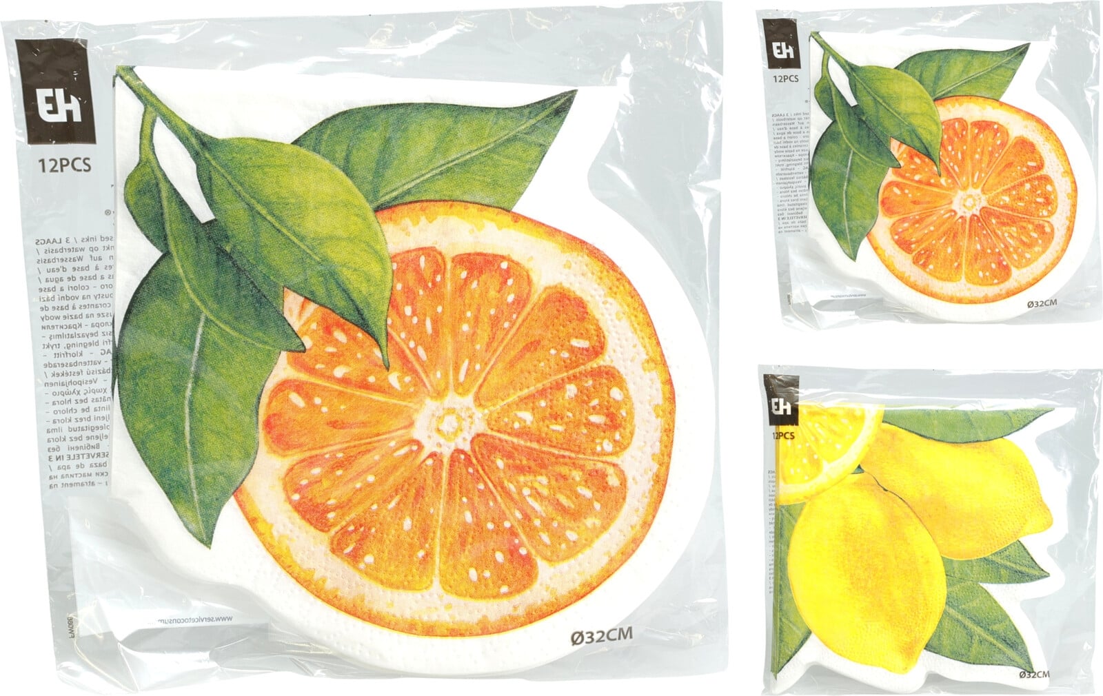 Салфетки Fruit 32 см микс