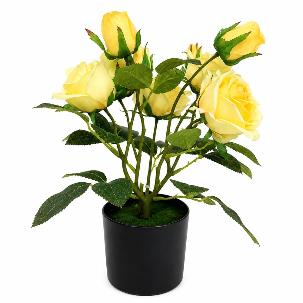 Изкуствено цвете Рози My Garden HA4HSE1619YL029 жълто