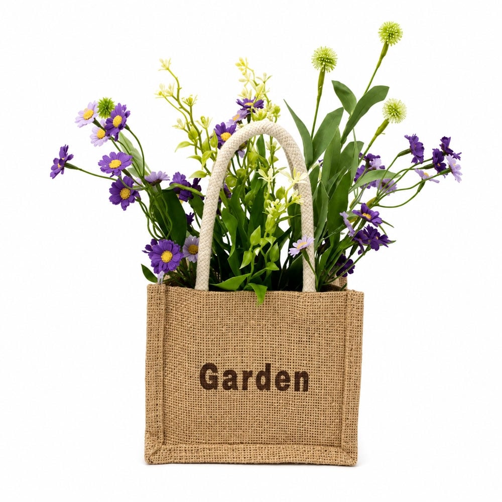 Изкуствени пролетни цветя в ленена торбичка My Garden 130135 виолетови