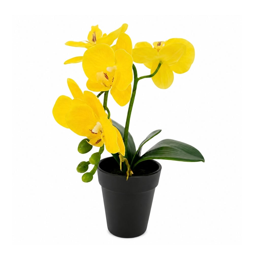 Изкуствена орхидея в саксия My Garden HAC241880 жълта