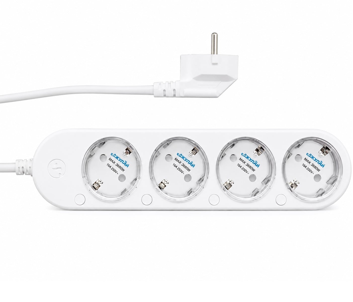 Smart разклонител Shelly Power Strip 4 Gen4 с 4 гнезда / кабел 1,5 м и мерител
