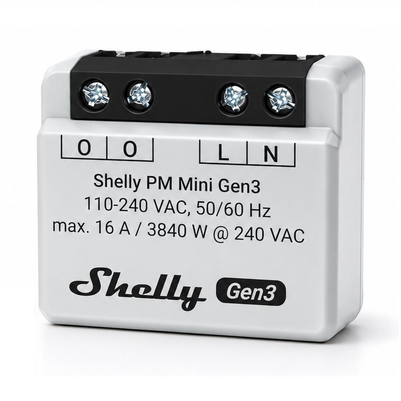 Smart монофазен мерител Shelly PM Mini 16 A Gen3