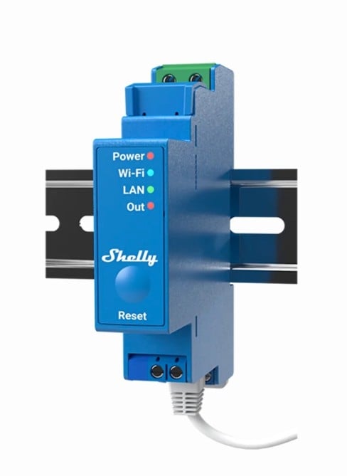 Импулсно Smart реле за DIN монтаж Shelly PRO 1 / 1 х On/Off 16 A