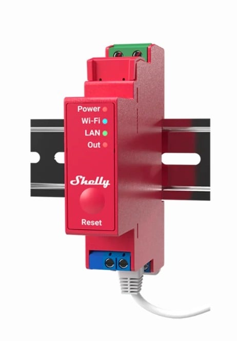 Импулсно Smart реле с мерител за DIN монтаж Shelly PRO 1PM 1 x On/Off 16 A