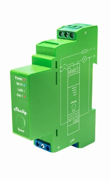 Smart димер с мерител за DIN монтаж Shelly PRO Dimmer 1PM 1 х 200 VA