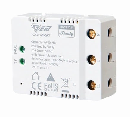 Smart реле Ogemray Relay 1 х On/Off 25 A / изисква неутрала