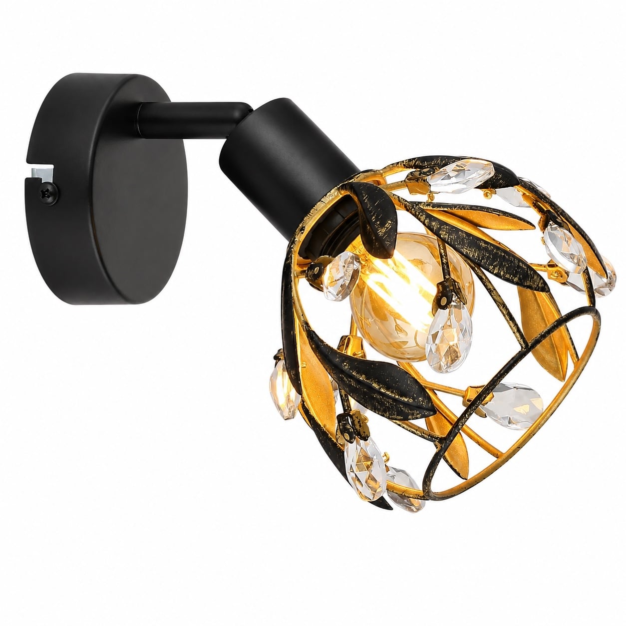 Спот Ziel Lighting Leaf SE-W5046/1 / 1 х 60 W черен / злато