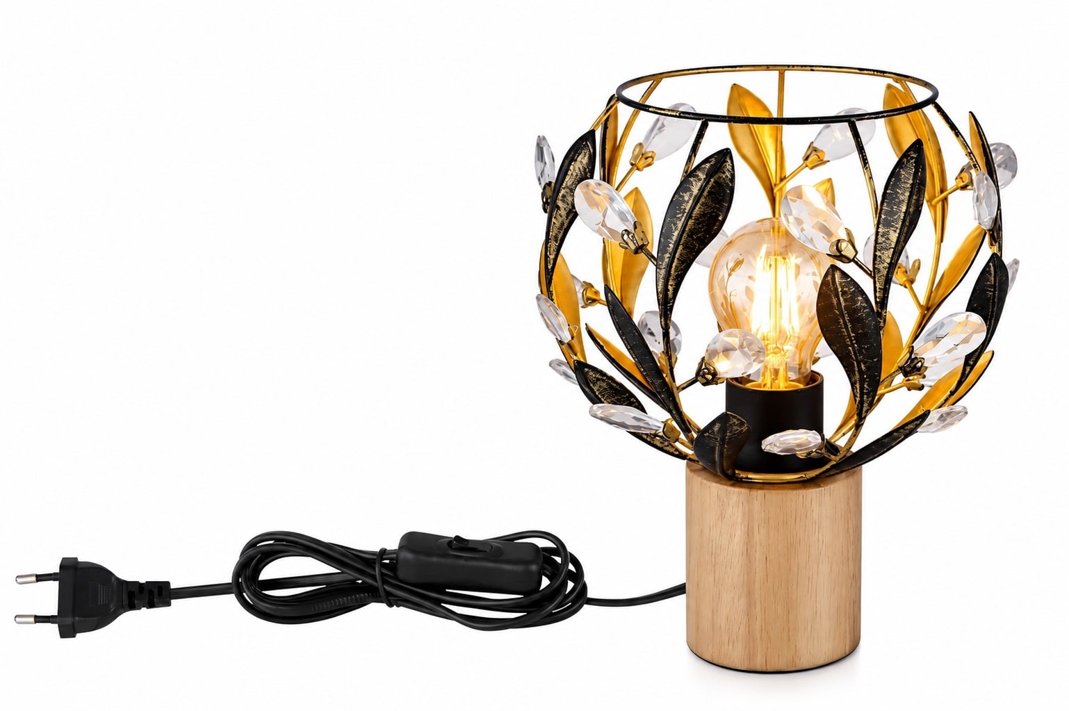 Настолна лампа Ziel Lighting Leaf SE-T5046/1 / 1 х 60 W черно / злато