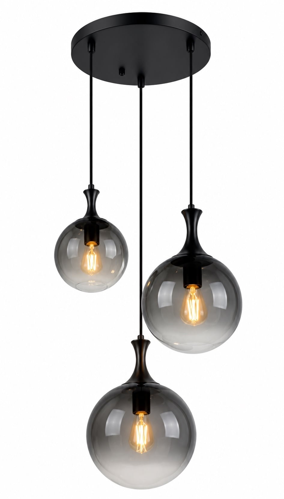Осветително тяло Ziel Lighting SE-P5051/3 / 3 х 60 W черен