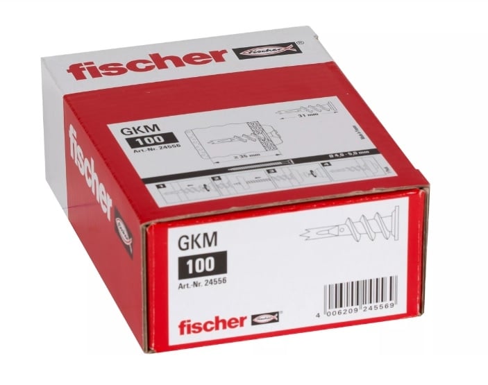 Метален дюбел за гипсокартон Fischer 24556 GKM metal / 100 бр. в кутия /