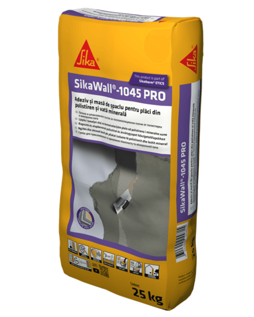 Лепило-шпакловка за топлоизолация SikaWall 1045 Pro white 25 кг