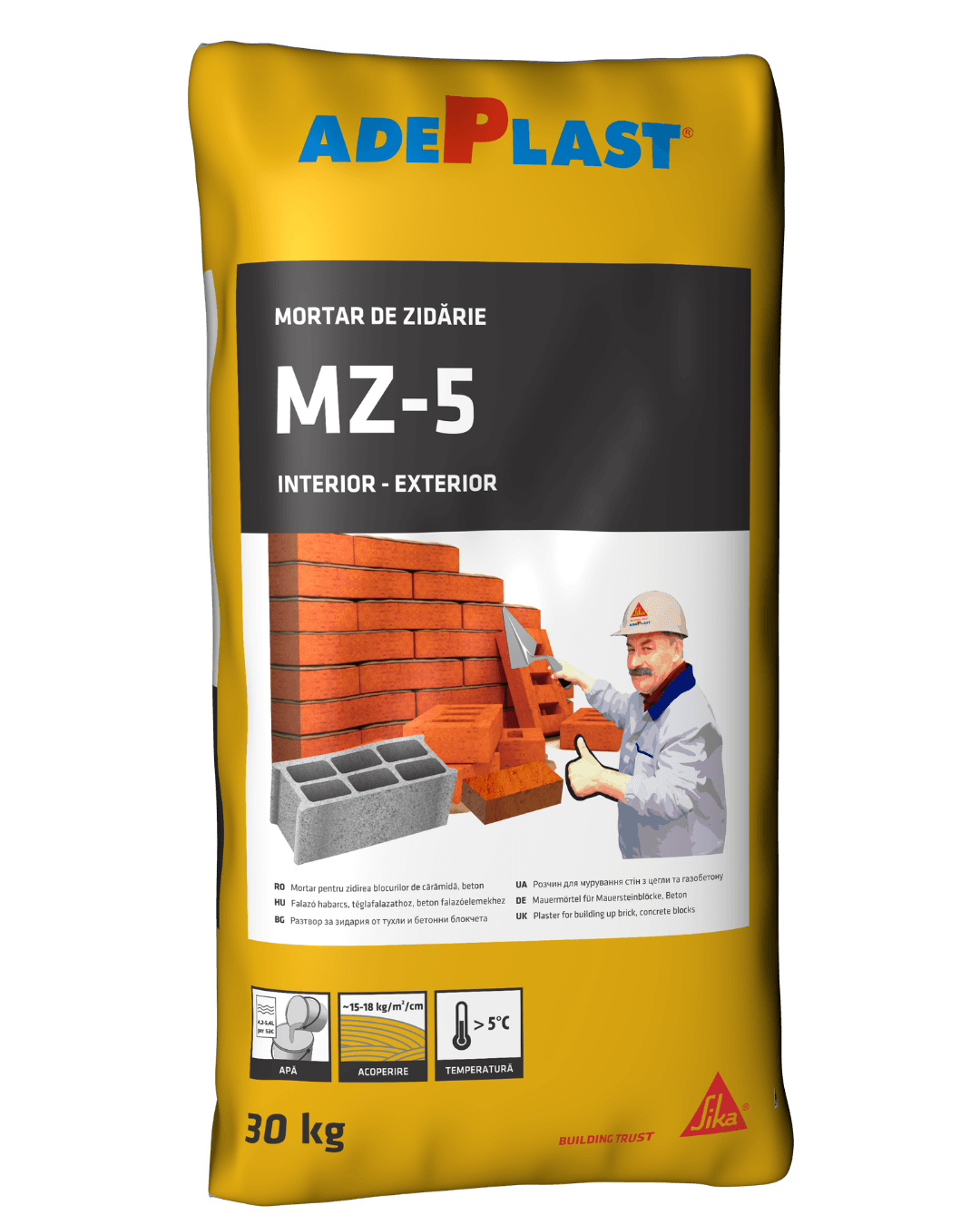Зидарски разтвор Sika Adeplast MZ 5 / 30кг