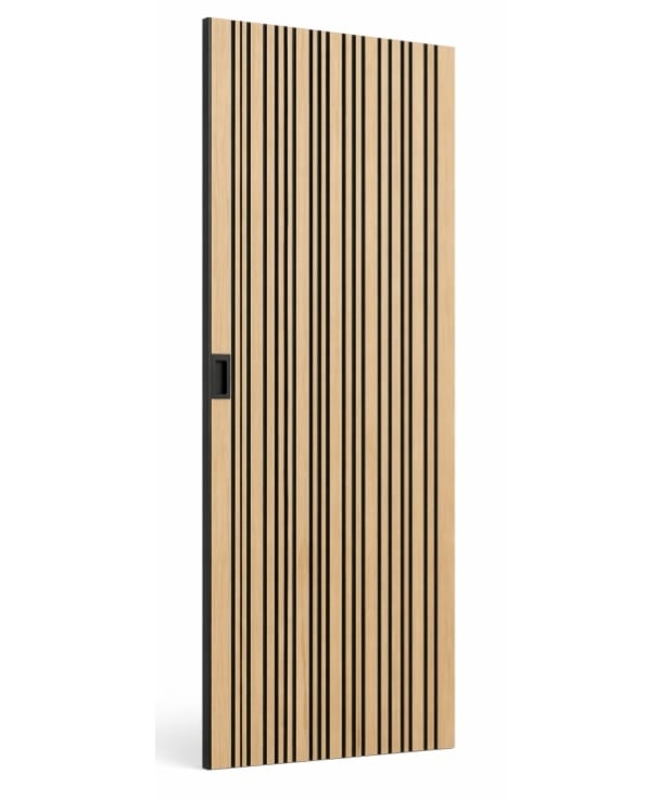 Интериорна плъзгаща врата Radex Lamarro Oak / Black 93 x 204 см
