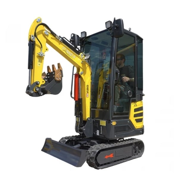 Верижен мини багер с кабина Cimex CHE12RS-CAB 11.6 к.с. / 8.7 kW