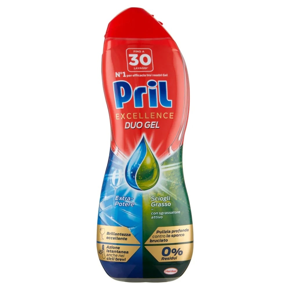 Гел за съдомиялна Pril Duo Gold за мазни съдове 540 мл