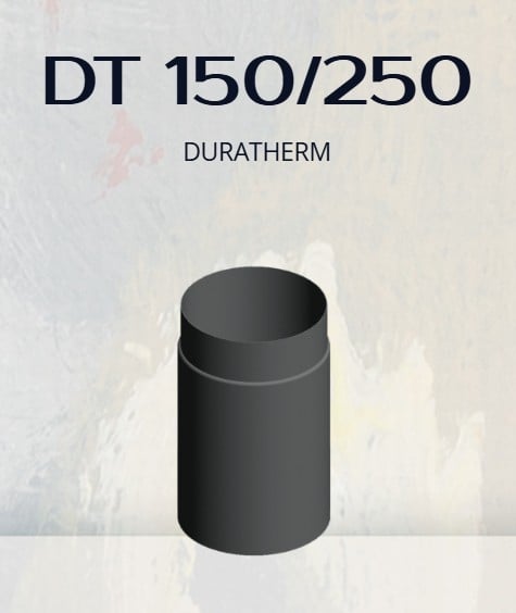 Димоотводна тръба права Duratherm DT, Ф150, 25 cm
