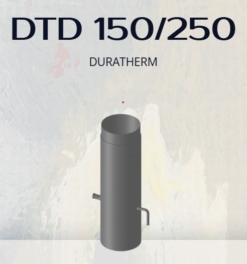 Димоотводна тръба права, с клапа Duratherm DTD 150/250