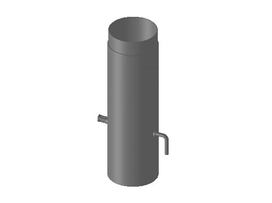 Права димоотводна тръба с клапа Duratherm DTD ф150 / 25см