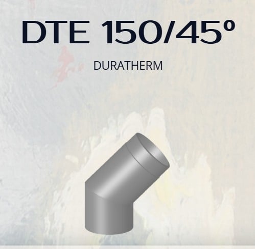 Коляно за димоотвод Duratherm DTE, Ф150, 45°