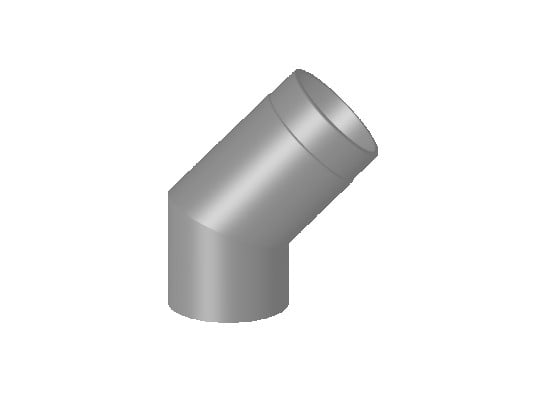 Коляно за димоотвод Duratherm DTE ф150 45°